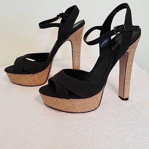 Aldo High Heel with Platform Black 7M